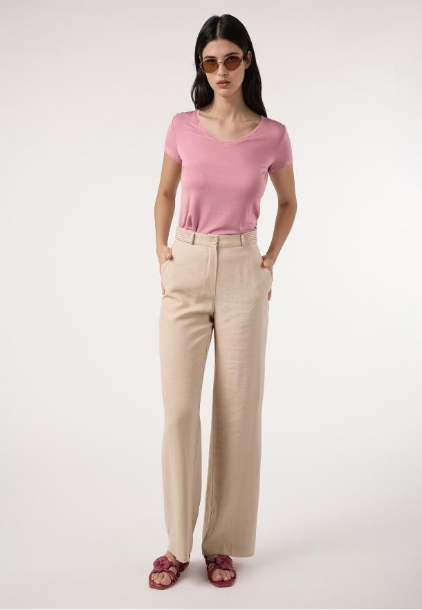 Pantalón pespunte BEIGE