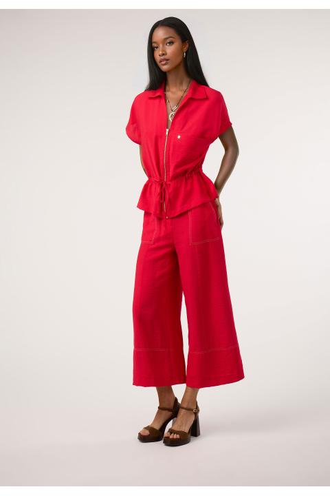 Blusa cremallera ROJO