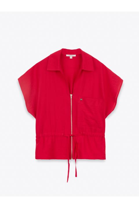 Blusa cremallera ROJO