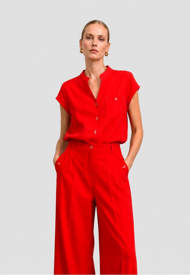 Camisa lisa atacados ROJO