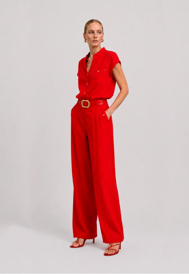 Pantalón culotte atacados ROJO
