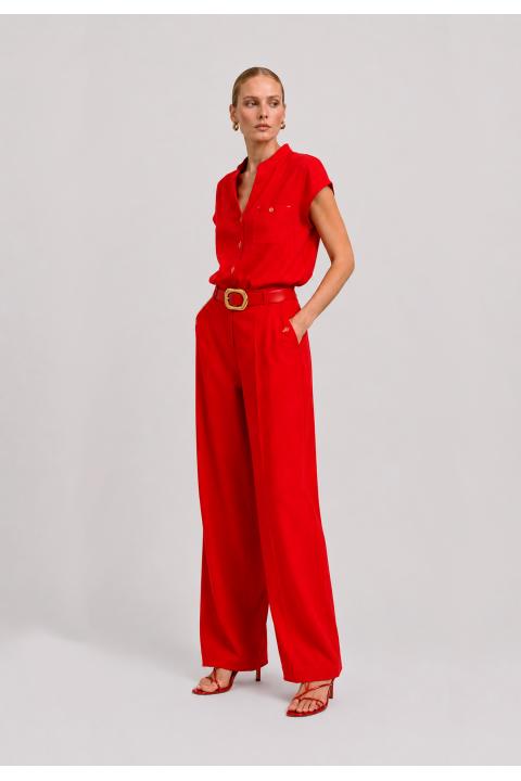 Pantalón culotte atacados ROJO