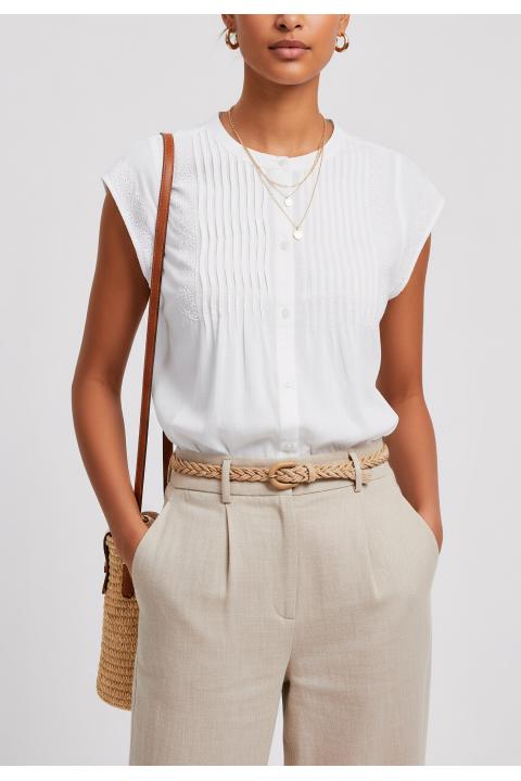 Top bordado BLANCO