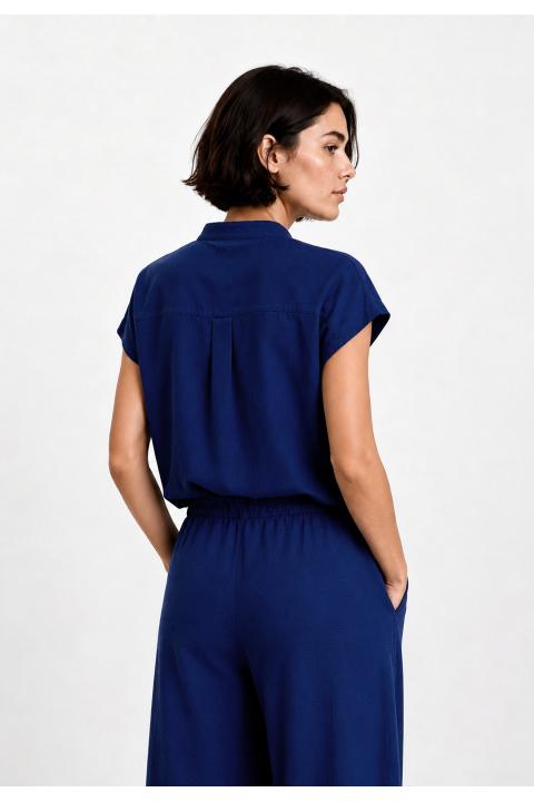 Pantalón culotte atacados AZUL MARINO