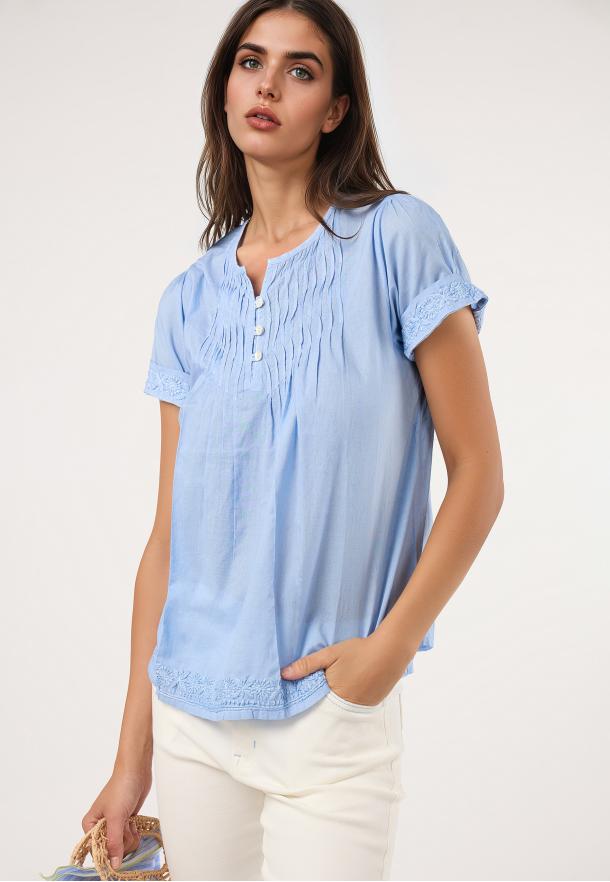 Blusa bordada AZUL