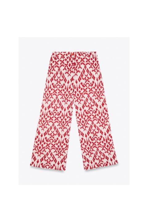 Pantalón estampado ROJO
