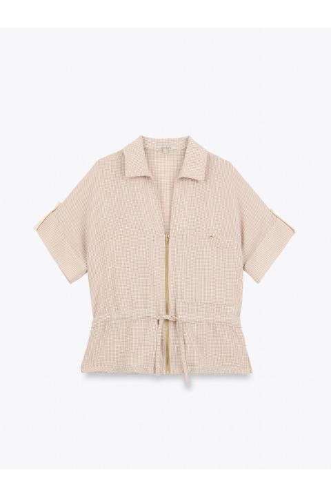 Sobrecamisa vichy BEIGE