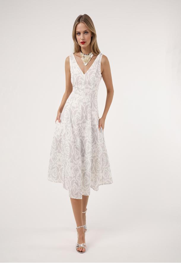 Vestido estampado vivos GRIS