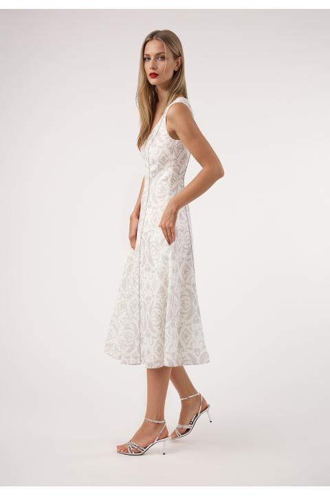 Vestido estampado vivos GRIS