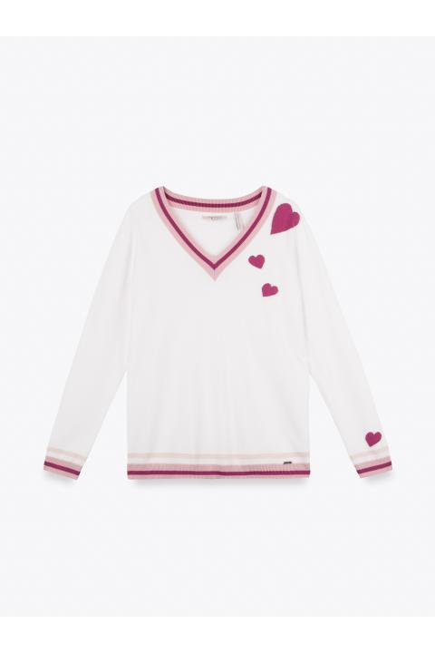 Jersey detalle corazón BLANCO