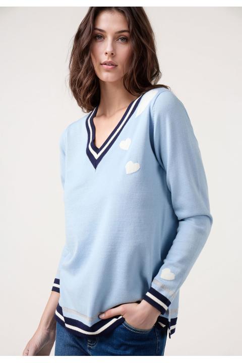 Jersey detalle corazón AZUL