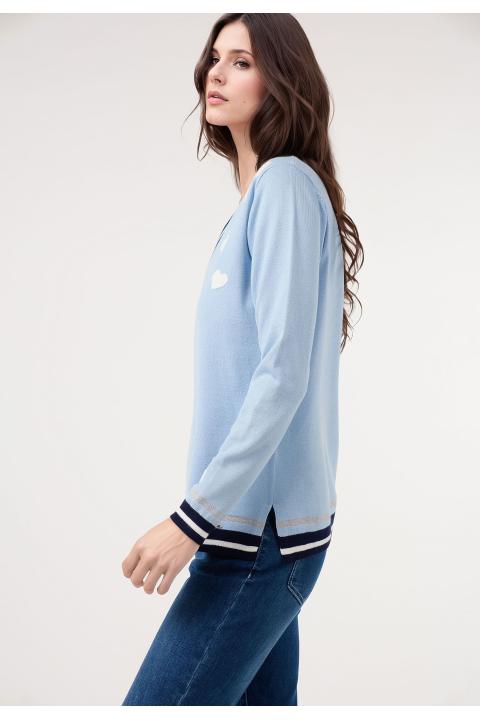 Jersey detalle corazón AZUL