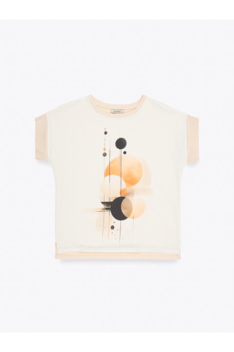 Camiseta sublimada círculos BEIGE