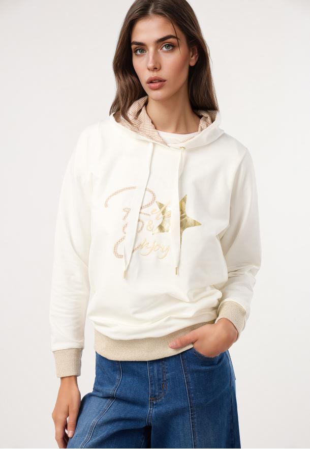 Sudadera relax BLANCO