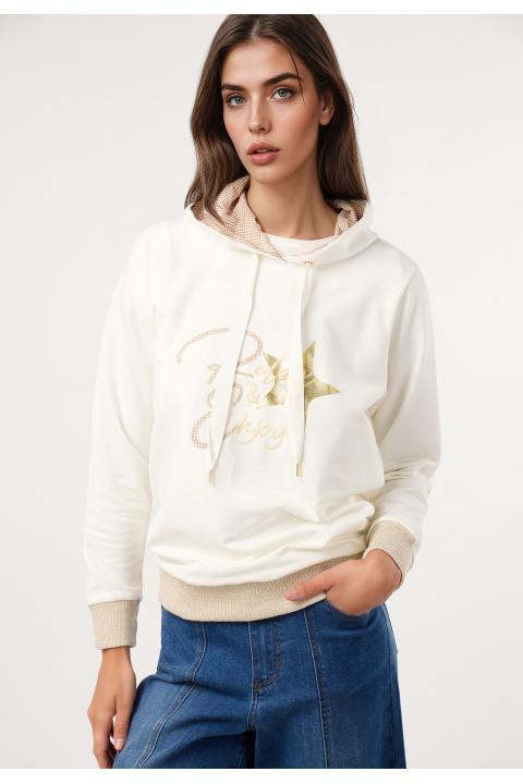 Sudadera relax BLANCO