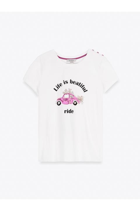 Camiseta coche BLANCO