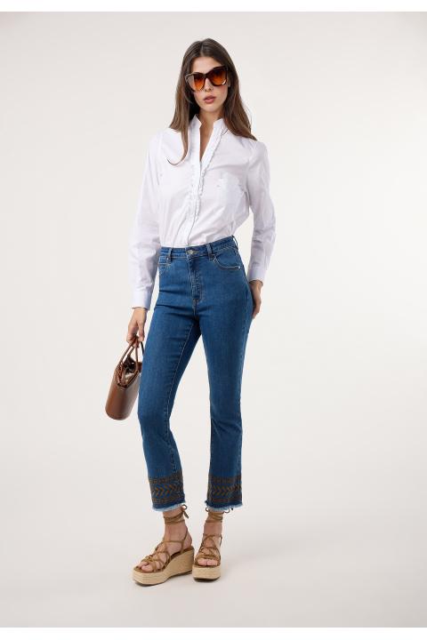 Blusa volante BLANCO