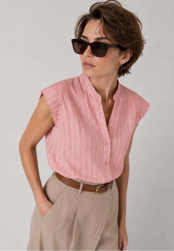 Camisa rayas bicolor ROSA