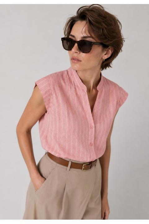 Camisa rayas bicolor ROSA