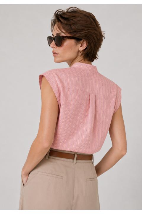 Camisa rayas bicolor ROSA