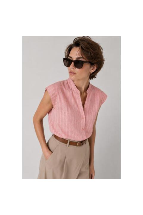 Camisa rayas bicolor ROSA