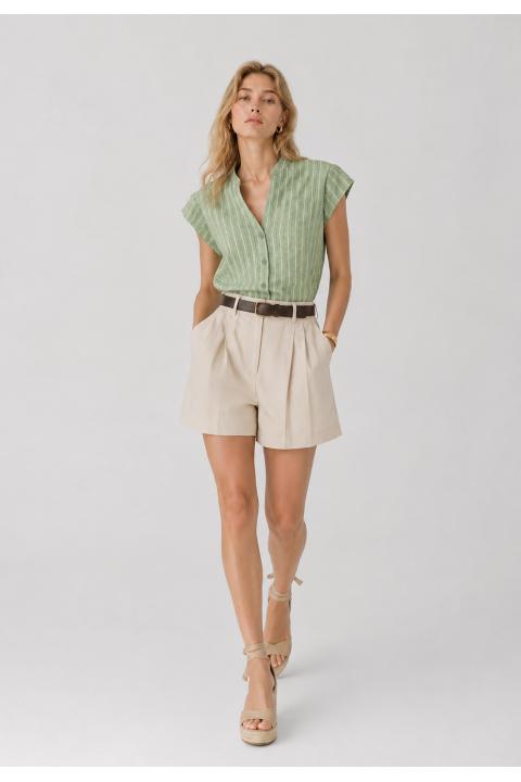 Camisa rayas bicolor VERDE