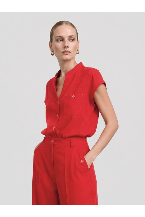 Camisa lisa atacados ROJO