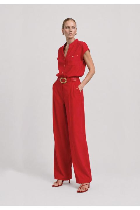 Camisa lisa atacados ROJO