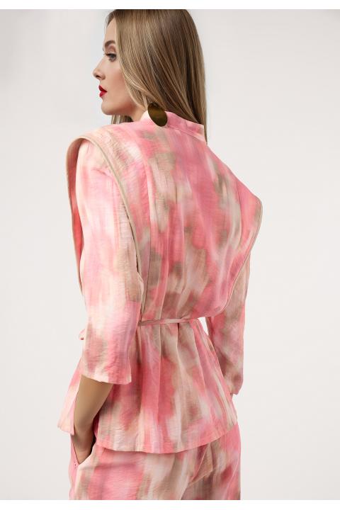 Blusa manchas viveada.Conjunto ROSA