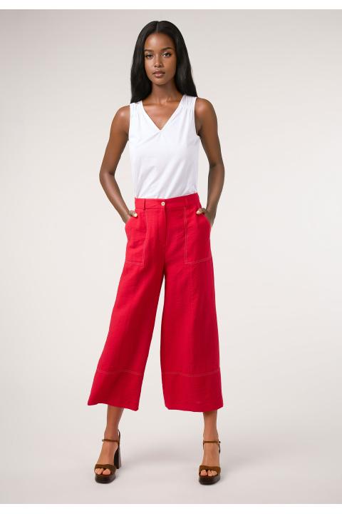 Pantalón bolsillos ROJO
