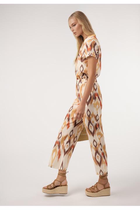 Pantalón culotte étnico CRUDO