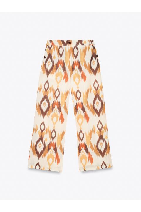 Pantalón culotte étnico CRUDO