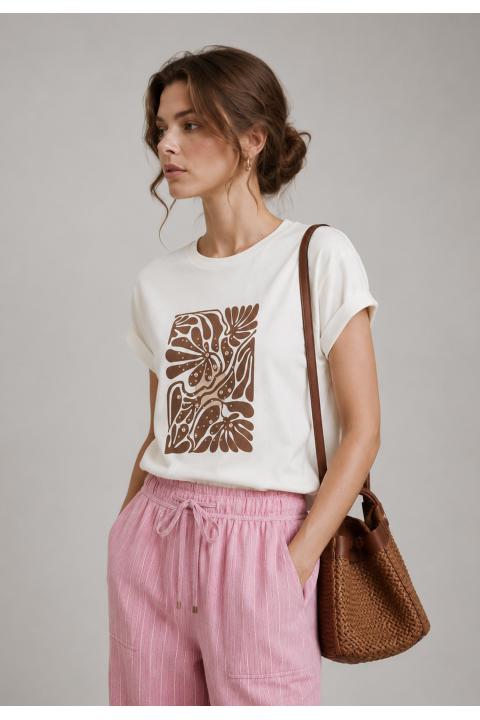 Pantalón cargo rayas bicolor largo ROSA