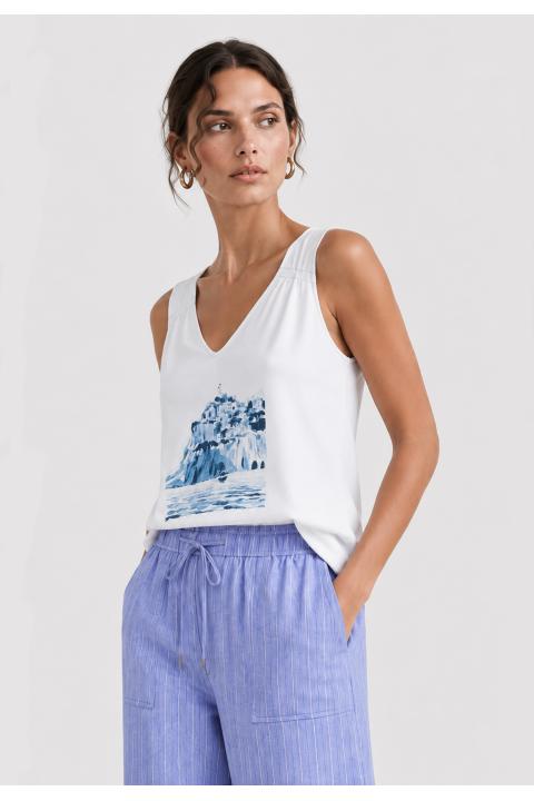 Pantalón cargo rayas bicolor largo AZUL