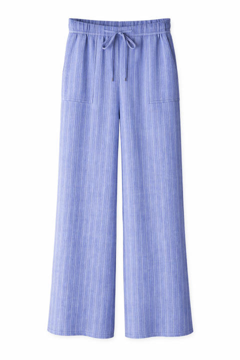 Pantalón cargo rayas bicolor largo AZUL