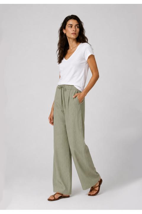 Pantalón cargo rayas bicolor largo VERDE