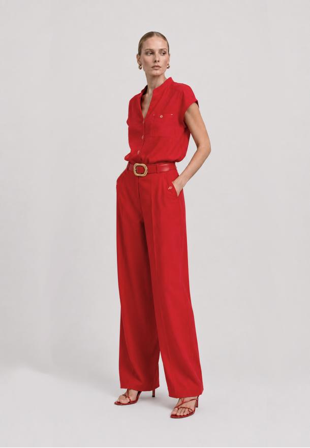 Pantalón culotte atacados ROJO