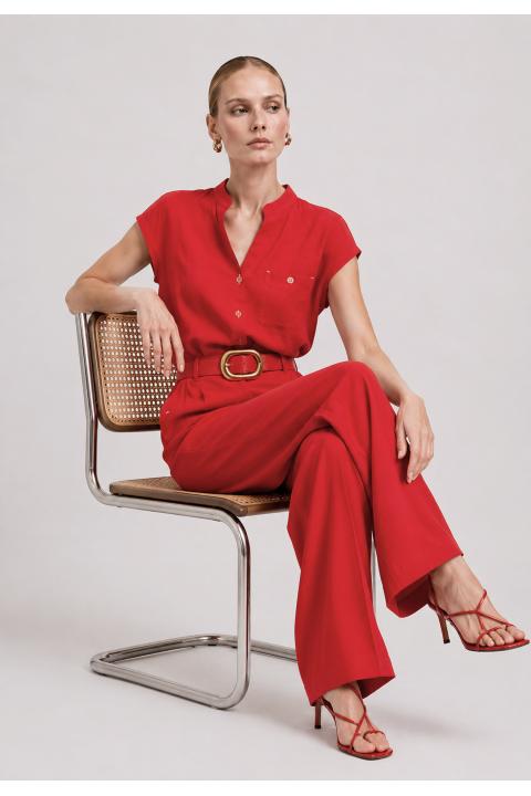 Pantalón culotte atacados ROJO