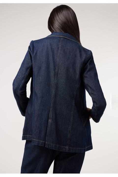 Blazer denim.Traje AZUL