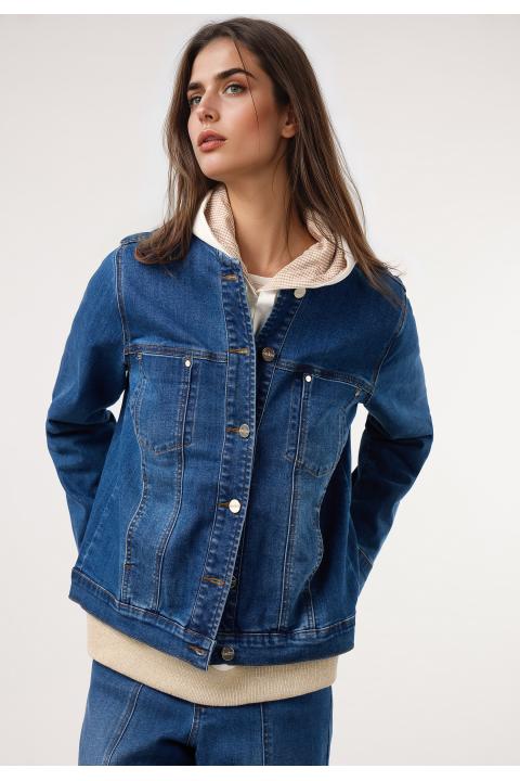 Cazadora pespuntes DENIM