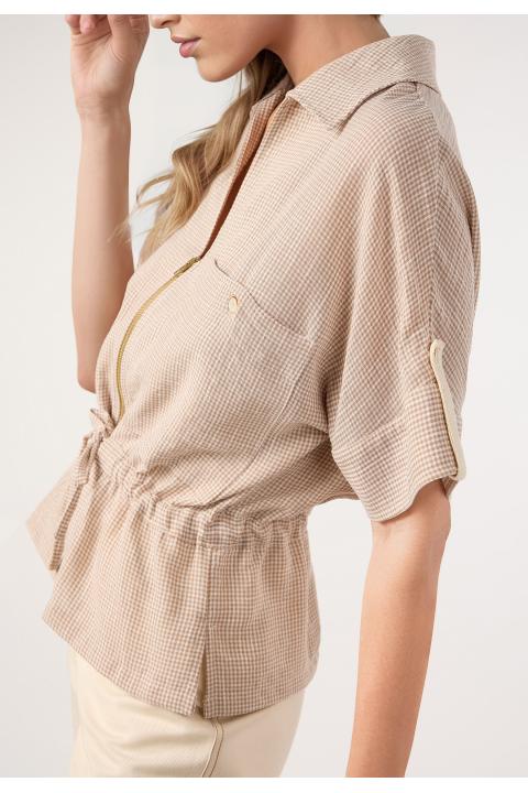Sobrecamisa vichy BEIGE