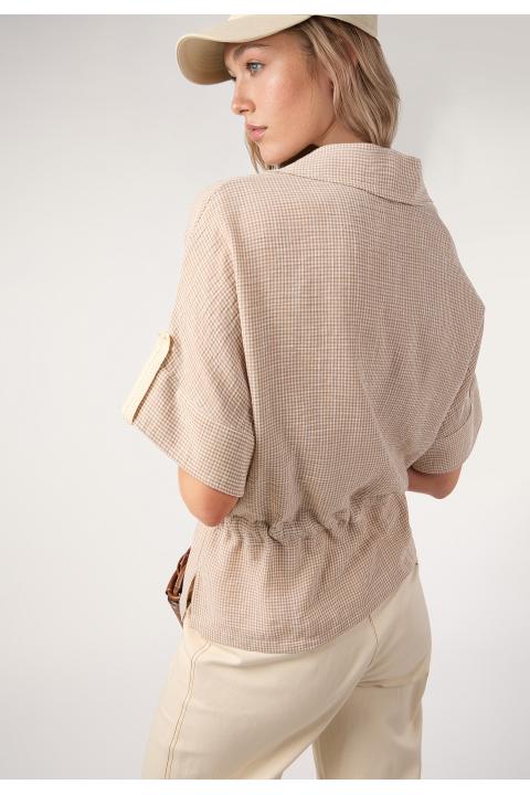 Sobrecamisa vichy BEIGE