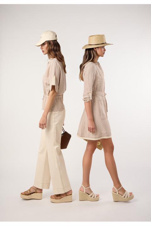 Sobrecamisa vichy BEIGE