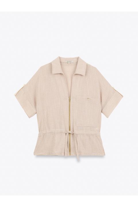 Sobrecamisa vichy BEIGE
