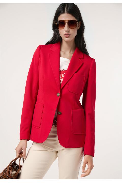 Blazer piqué básica ROJO