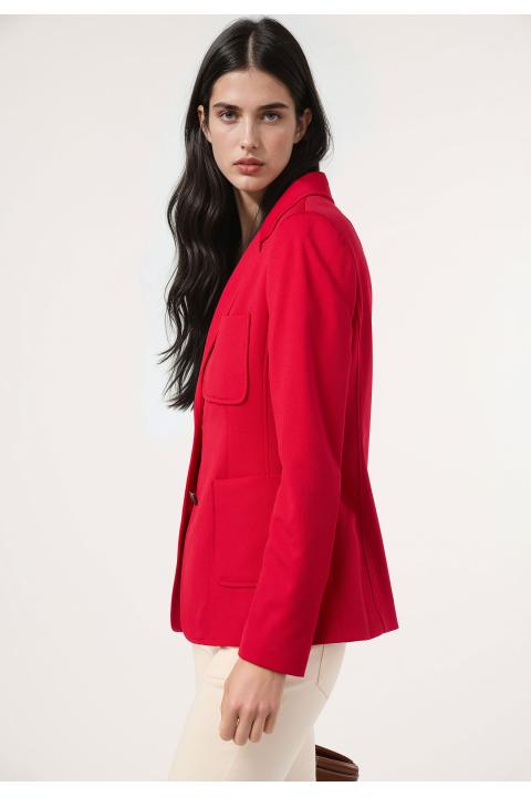 Blazer piqué básica ROJO