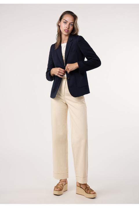 Blazer piqué básica AZUL MARINO