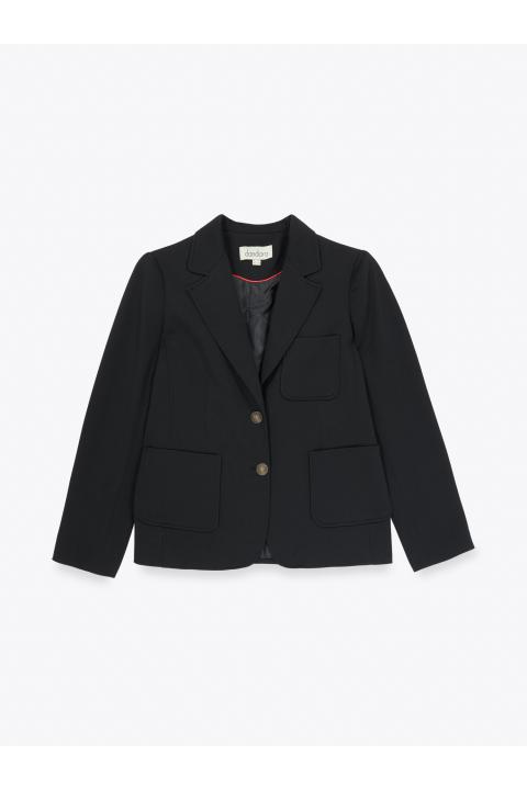 Blazer piqué básica NEGRO