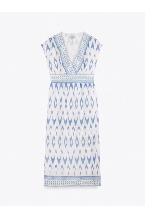 Vestido midi cenefa AZUL
