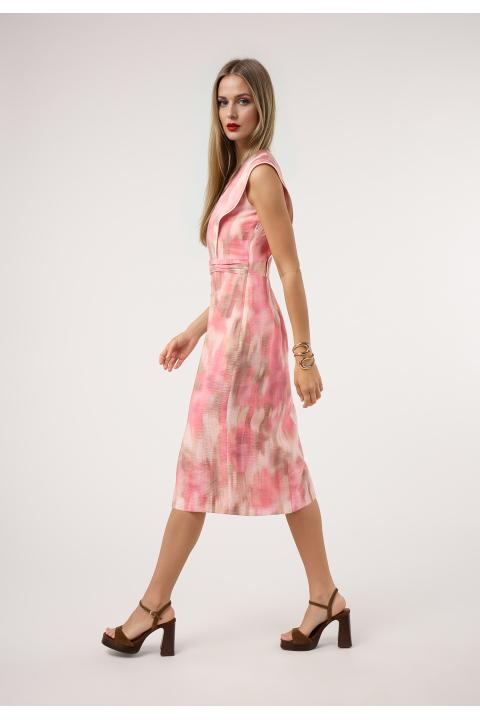 Vestido midi manchas viveado ROSA